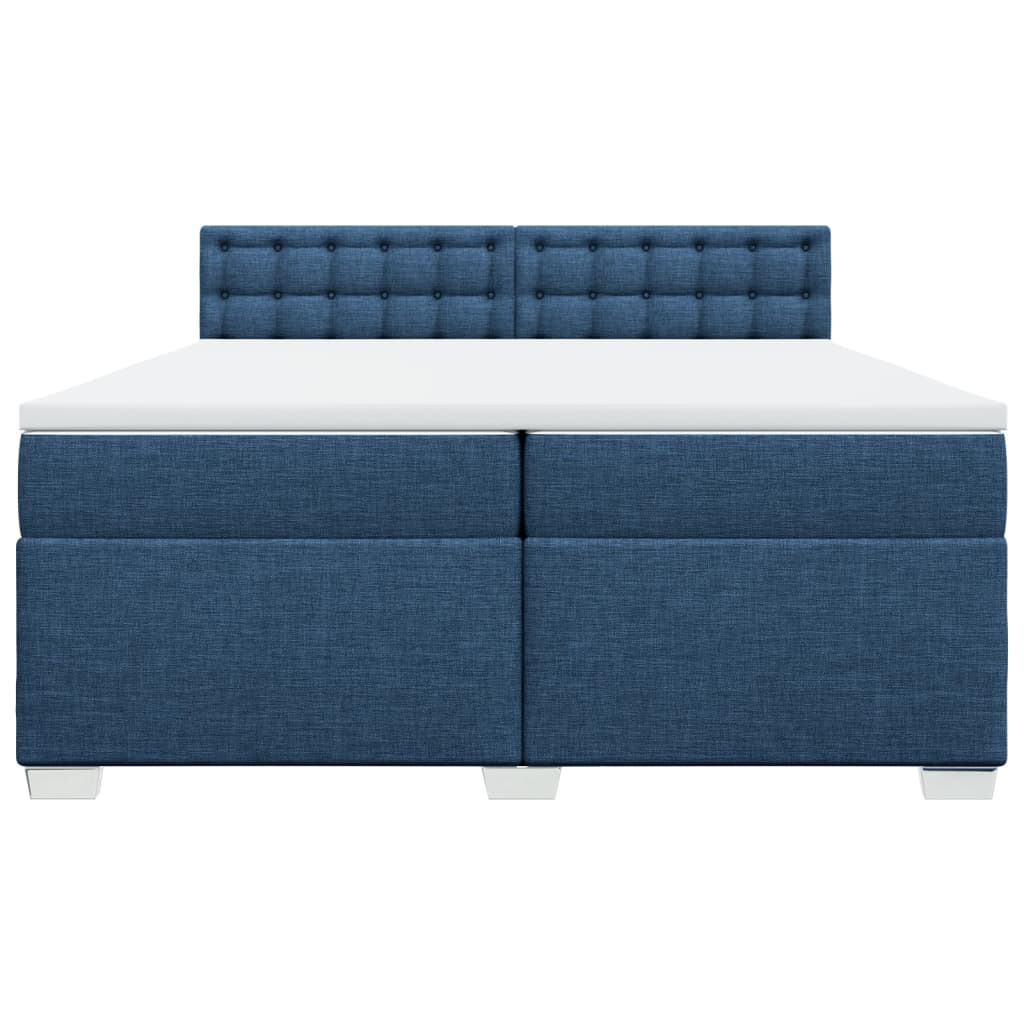 Giroletto a Molle con Materasso Blu 200x200 cm in Tessuto | homemem39