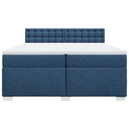 Giroletto a Molle con Materasso Blu 200x200 cm in Tessuto | homemem39