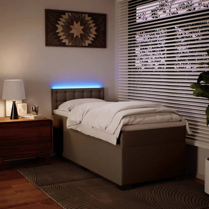 Giroletto a Molle con Materasso Cappuccino 90x190 cm Similpelle