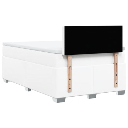 Giroletto a Molle con Materasso Bianco 120x190 cm in Similpelle