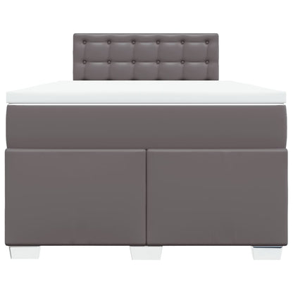 Giroletto a Molle con Materasso Grigio 120x190 cm in Similpelle
