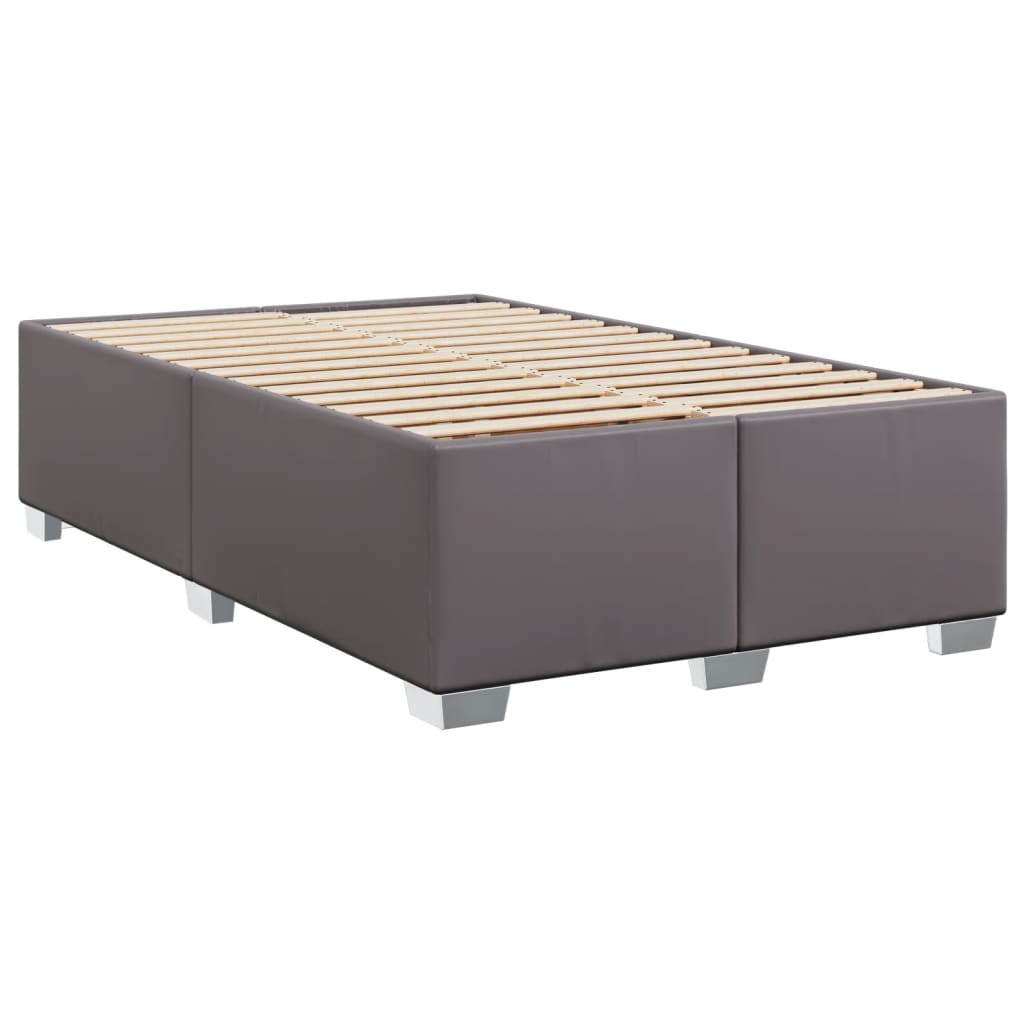 Giroletto a Molle con Materasso Grigio 120x190 cm in Similpelle