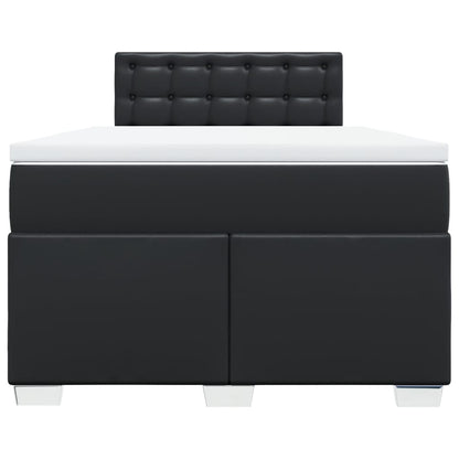 Giroletto a Molle con Materasso Nero 120x200 cm in Similpelle - homemem39