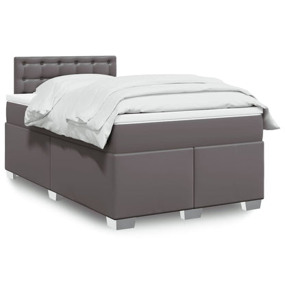 Giroletto a Molle con Materasso Grigio 120x200 cm in Similpelle | homemem39
