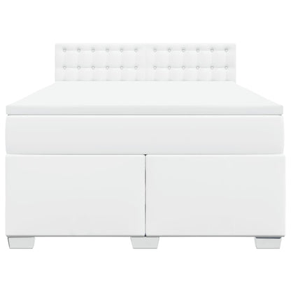 Giroletto a Molle con Materasso Bianco 140x200 cm in Similpelle - homemem39