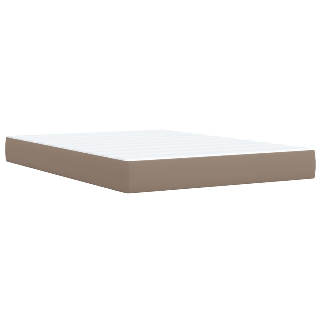 Giroletto a Molle con Materasso Cappuccino 140x200cm Similpelle