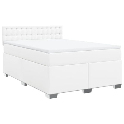 Giroletto a Molle con Materasso Bianco 160x200 cm in Similpelle - homemem39