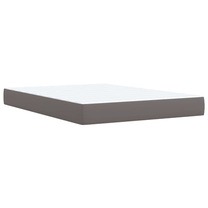 Giroletto a Molle con Materasso Grigio 160x200 cm in Similpelle
