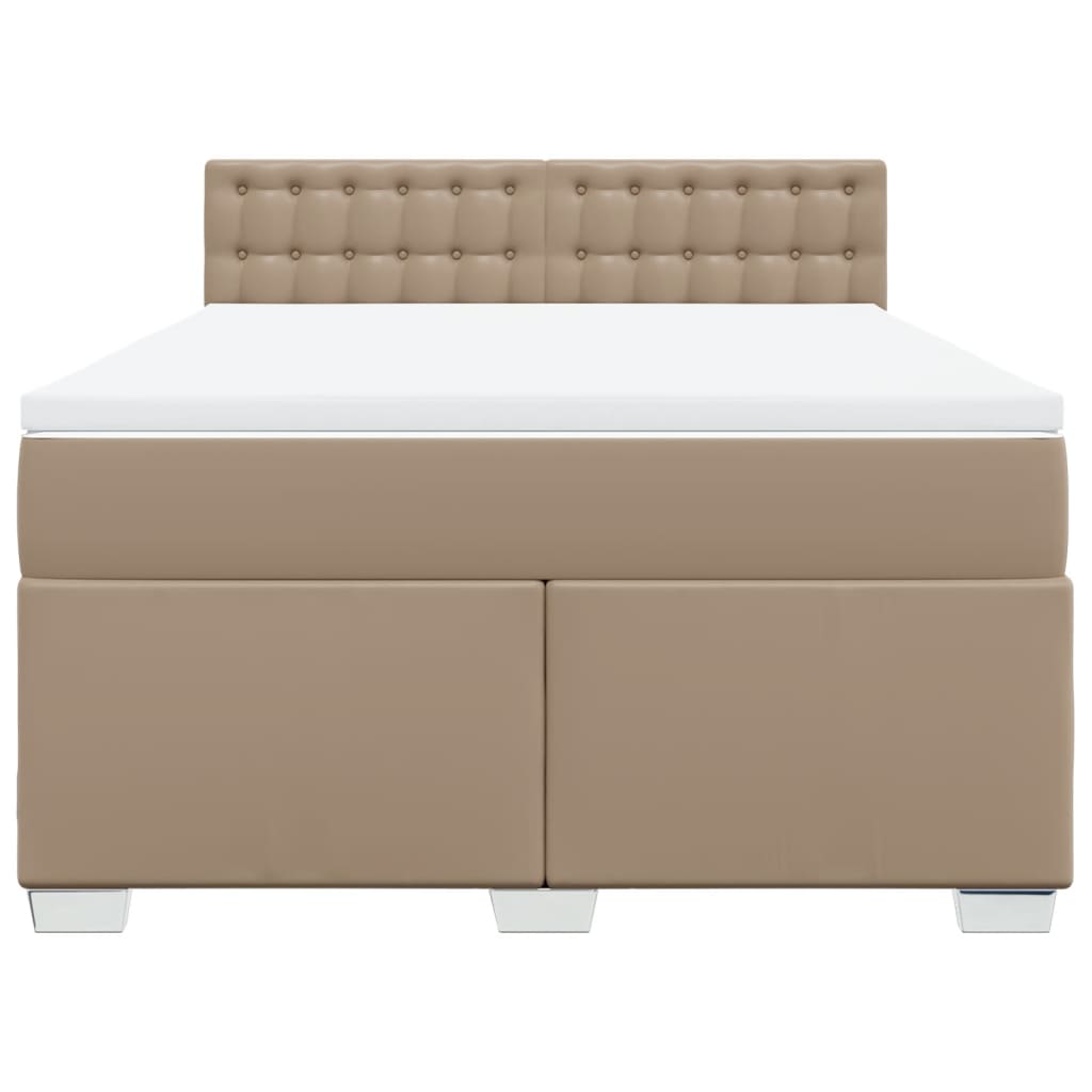 Giroletto a Molle con Materasso Cappuccino 160x200cm Similpelle | homemem39