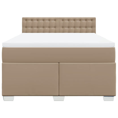 Giroletto a Molle con Materasso Cappuccino 160x200cm Similpelle | homemem39