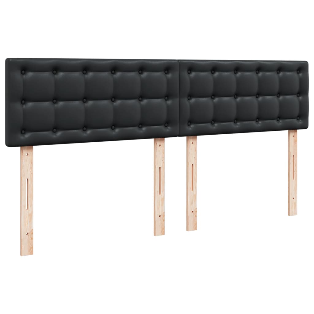 Giroletto a Molle con Materasso Nero 180x200 cm in Similpelle