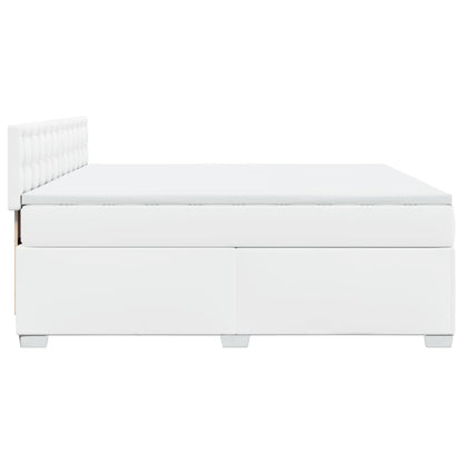 Giroletto a Molle con Materasso Bianco 180x200 cm in Similpelle - homemem39