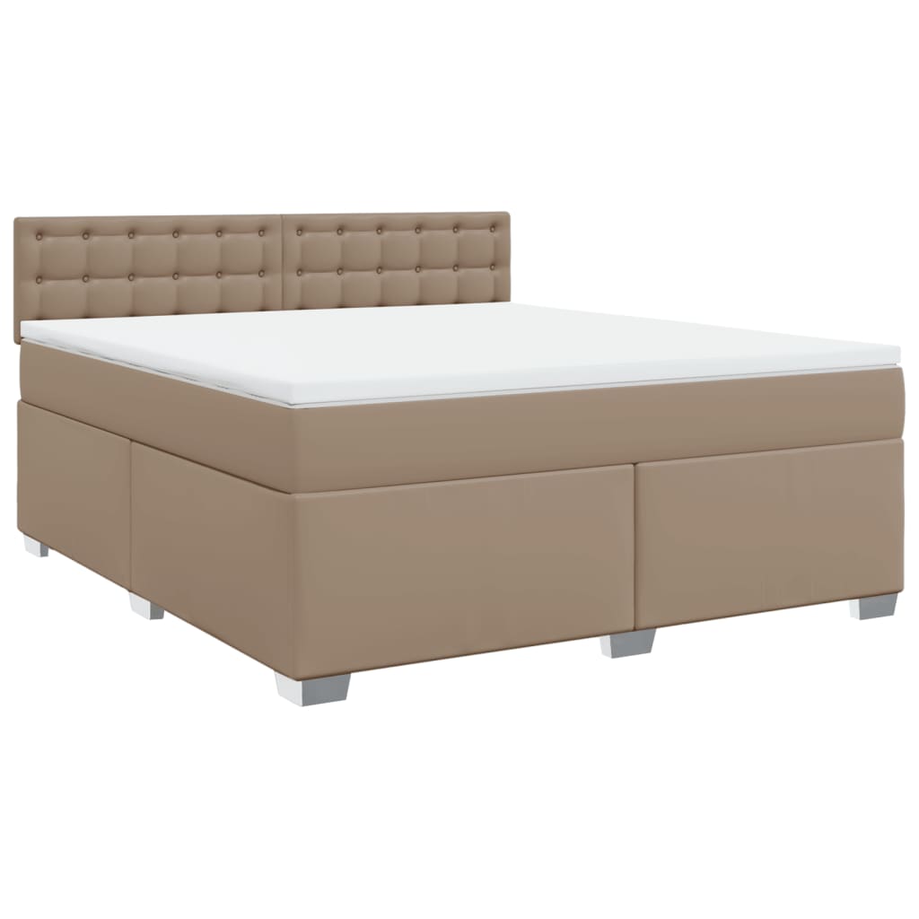 Giroletto a Molle con Materasso Cappuccino 180x200cm Similpelle | homemem39