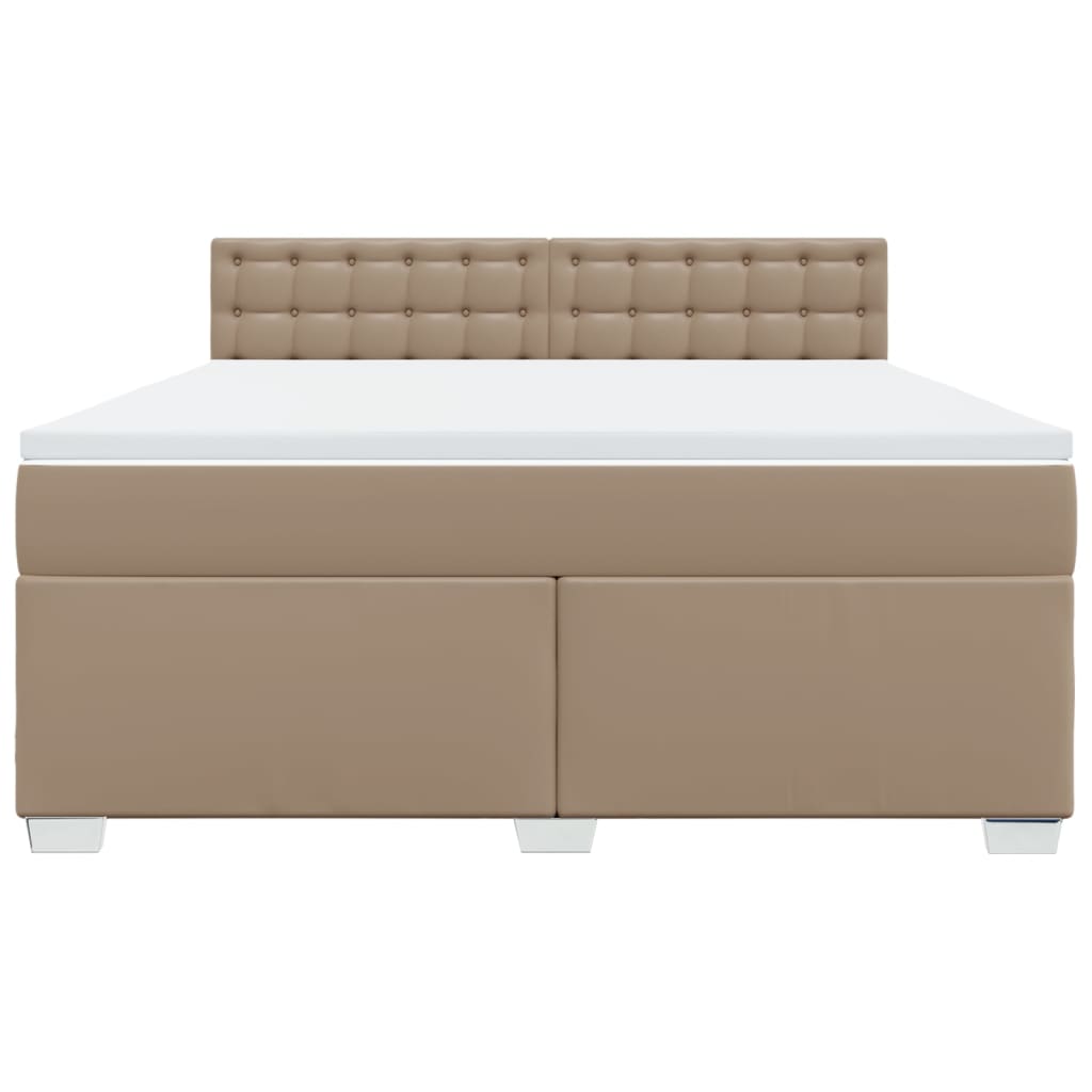 Giroletto a Molle con Materasso Cappuccino 180x200cm Similpelle | homemem39