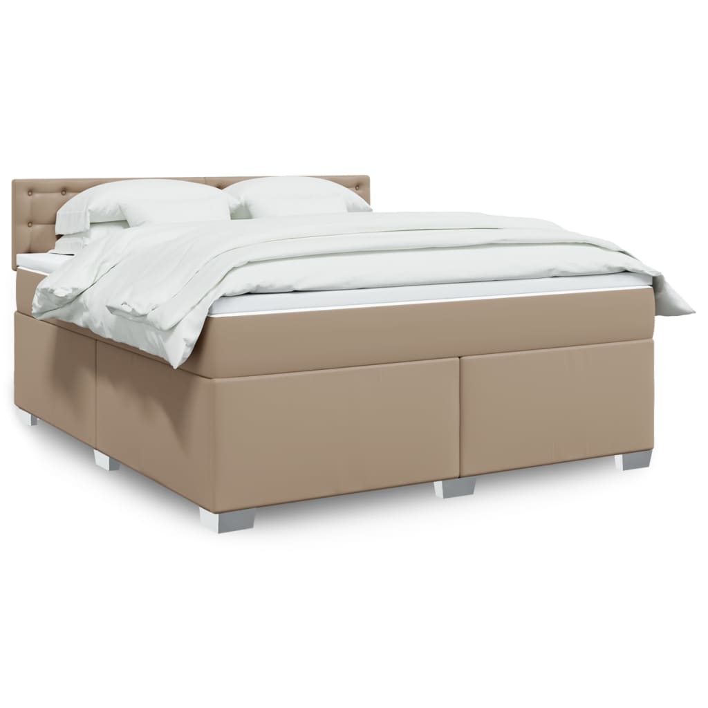 Giroletto a Molle con Materasso Cappuccino 180x200cm Similpelle | homemem39