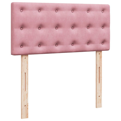 Giroletto a Molle con Materasso Rosa 80x200 cm in Velluto