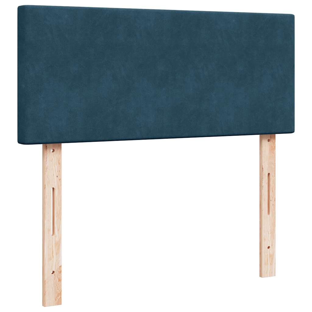 Giroletto a Molle con Materasso Blu 120x190 cm in Velluto