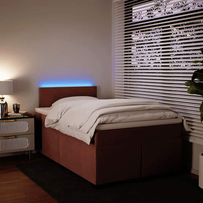 Giroletto a Molle con Materasso Rosa 120x190 cm in Velluto - homemem39