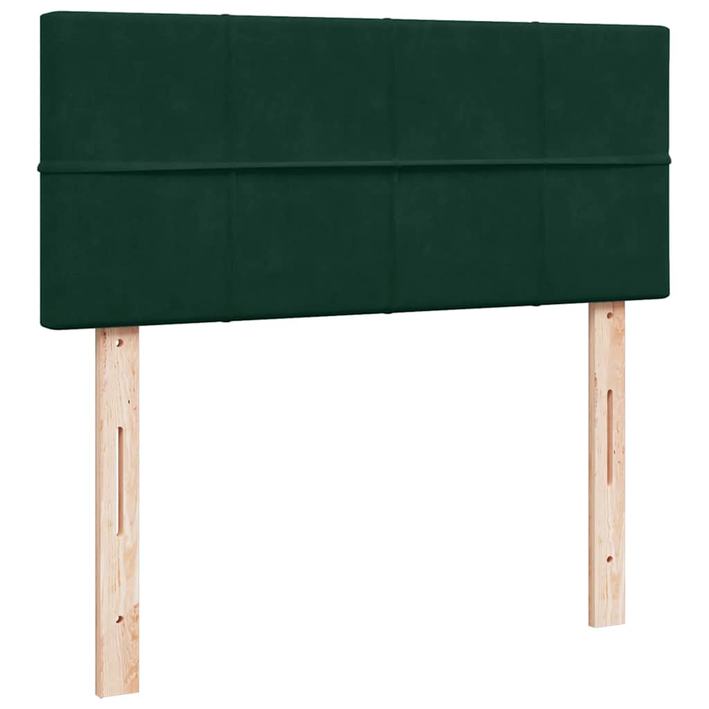 Giroletto a Molle con Materasso Verde Scuro 120x190 cm Velluto