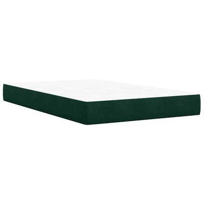 Giroletto a Molle con Materasso Verde Scuro 120x190 cm Velluto