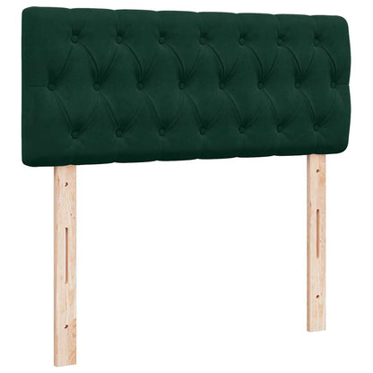 Giroletto a Molle con Materasso Verde Scuro 120x190 cm Velluto