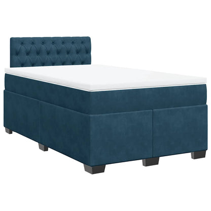 Giroletto a Molle con Materasso Blu 120x190 cm in Velluto | homemem39