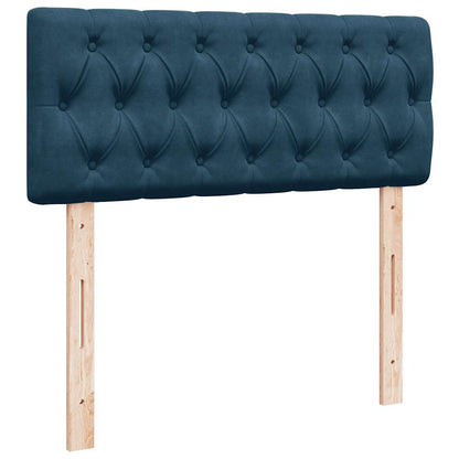Giroletto a Molle con Materasso Blu 120x190 cm in Velluto
