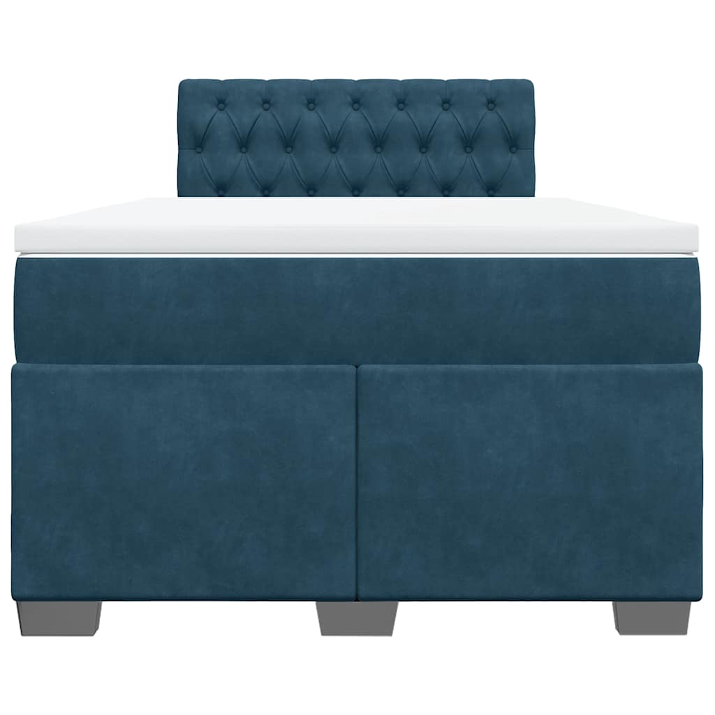 Giroletto a Molle con Materasso Blu 120x200 cm in Velluto | homemem39