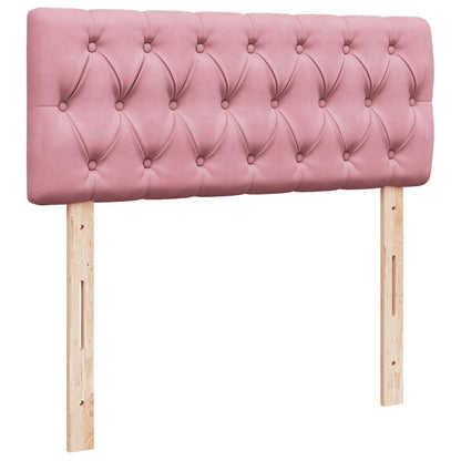 Giroletto a Molle con Materasso Rosa 120x200 cm in Velluto