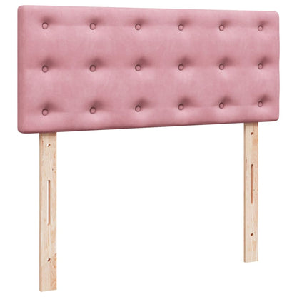 Giroletto a Molle con Materasso Rosa 120x200 cm in Velluto