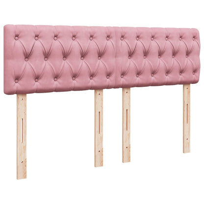 Giroletto a Molle con Materasso Rosa 140x190 cm in Velluto | homemem39