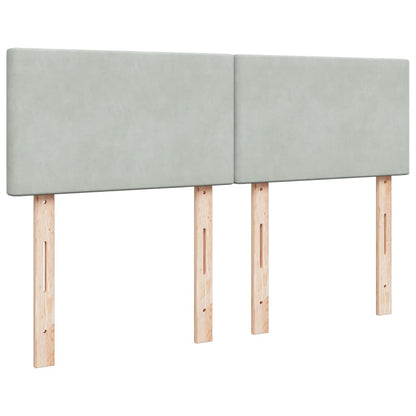 Giroletto a Molle con Materasso Grigio Chiaro 160x200cm Velluto - homemem39