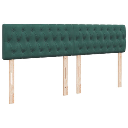 Giroletto a Molle con Materasso Verde Scuro 200x200 cm Velluto - homemem39