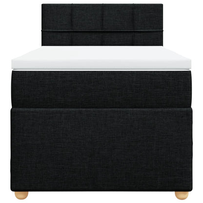 Giroletto a Molle con Materasso Nero 80x200 cm inTessuto