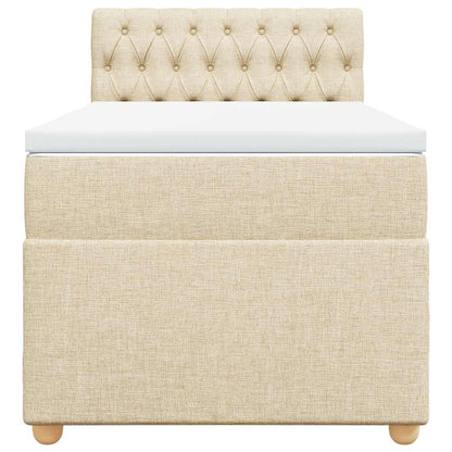 Giroletto a Molle con Materasso Crema 80x200 cm inTessuto - homemem39