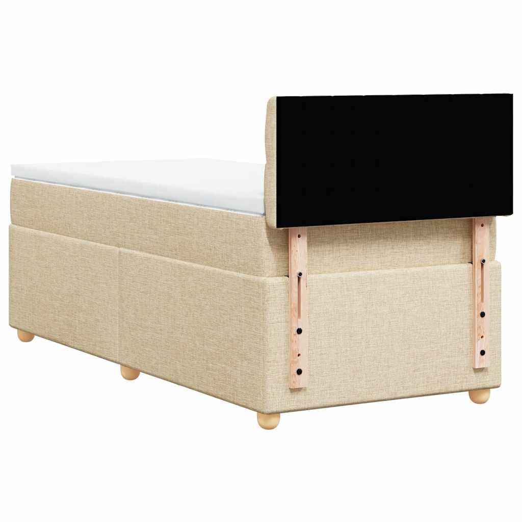 Giroletto a Molle con Materasso Crema 80x200 cm inTessuto
