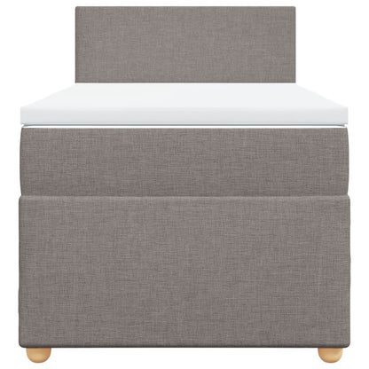 Giroletto a Molle con Materasso Tortora 90x190 cm in Tessuto - homemem39