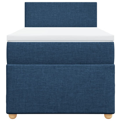 Giroletto a Molle con Materasso Blu 90x190 cm in Tessuto