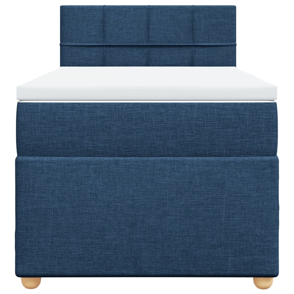 Giroletto a Molle con Materasso Blu 90x190 cm in Tessuto | homemem39