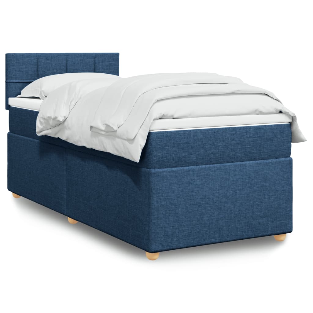 Giroletto a Molle con Materasso Blu 90x190 cm in Tessuto | homemem39