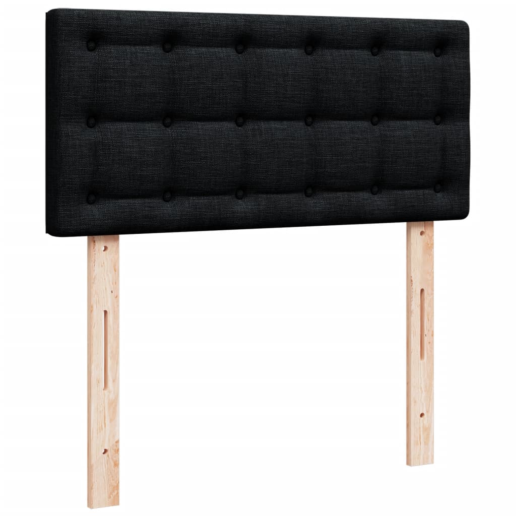 Giroletto a Molle con Materasso Nero 90x190 cm in Tessuto | homemem39