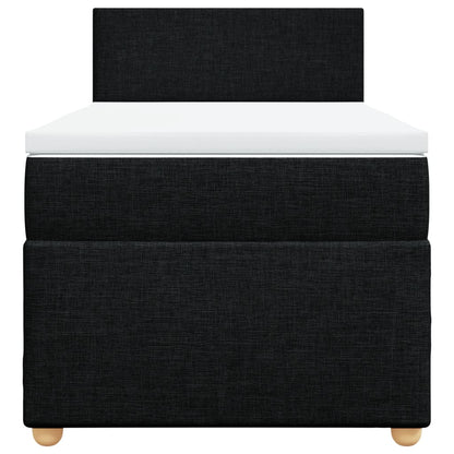 Giroletto a Molle con Materasso Nero 90x200 cm in Tessuto - homemem39