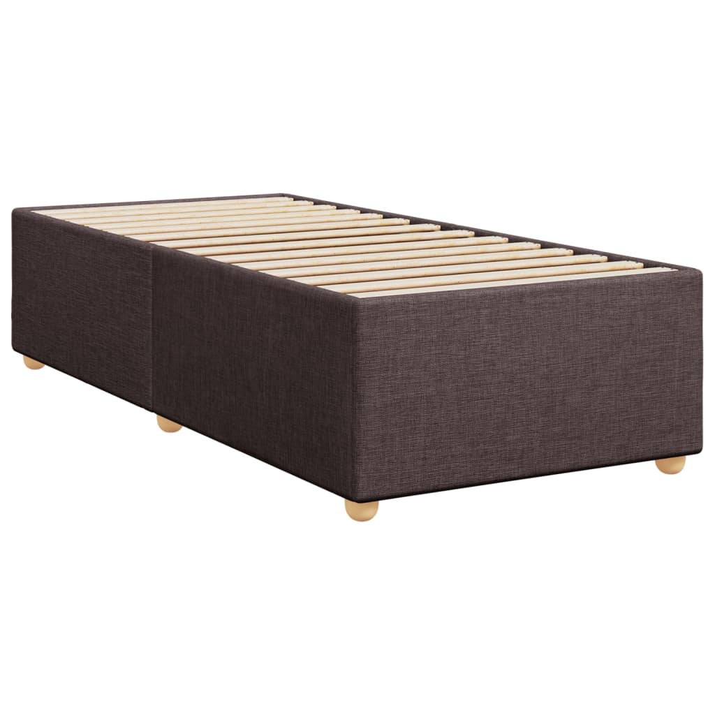 Giroletto a Molle con Materasso Marrone Scuro 90x200 cm Tessuto | homemem39