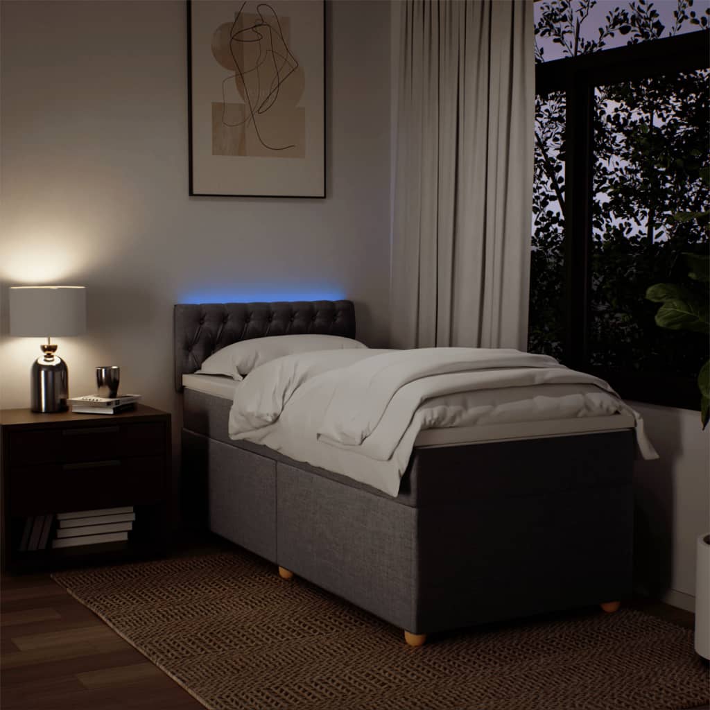 Giroletto a Molle con Materasso Tortora 90x200 cm inTessuto - homemem39