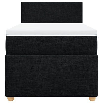 Giroletto a Molle con Materasso Nero 100x200 cm in Tessuto - homemem39