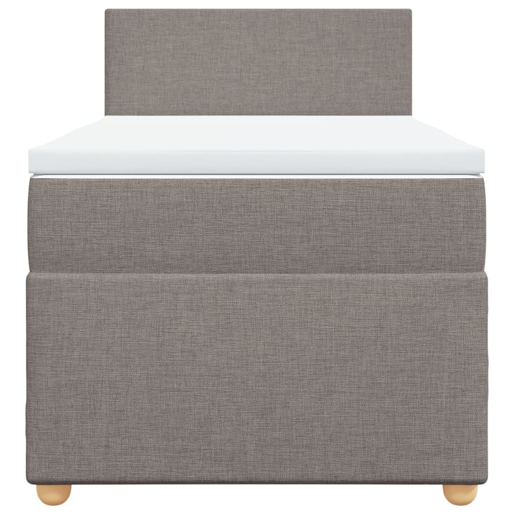 Giroletto a Molle con Materasso Tortora 100x200 cm in Tessuto - homemem39