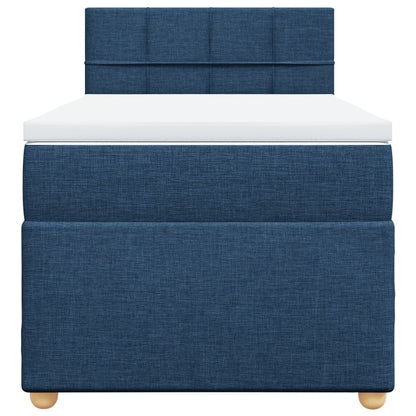 Giroletto a Molle con Materasso Blu 100x200 cm in Tessuto | homemem39