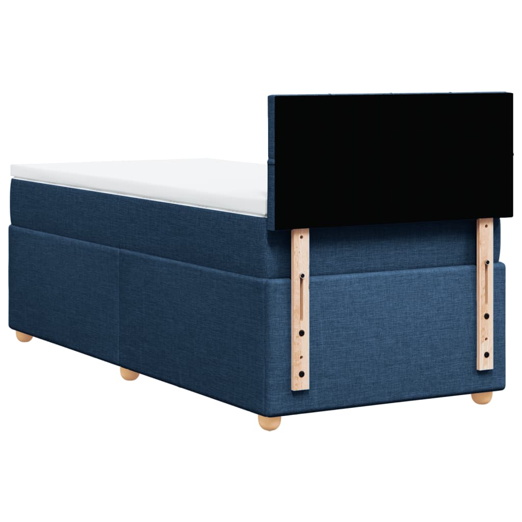 Giroletto a Molle con Materasso Blu 100x200 cm in Tessuto