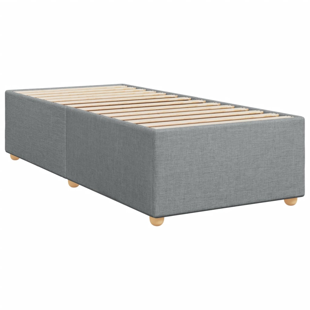 Giroletto a Molle con Materasso Grigio Chiaro100x200 cm Tessuto
