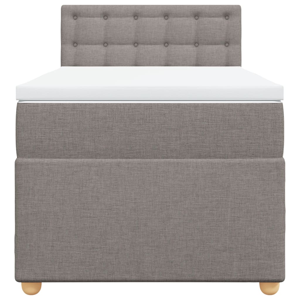 Giroletto a Molle con Materasso Tortora 100x200 cm in Tessuto | homemem39